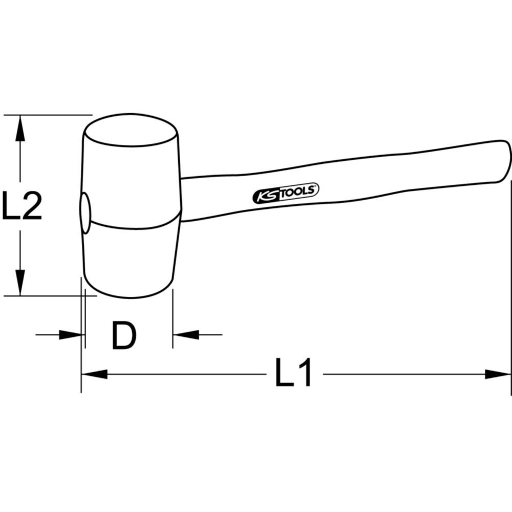 KS-TOOLS GUMMIHAMMARE 700G - 140.5223