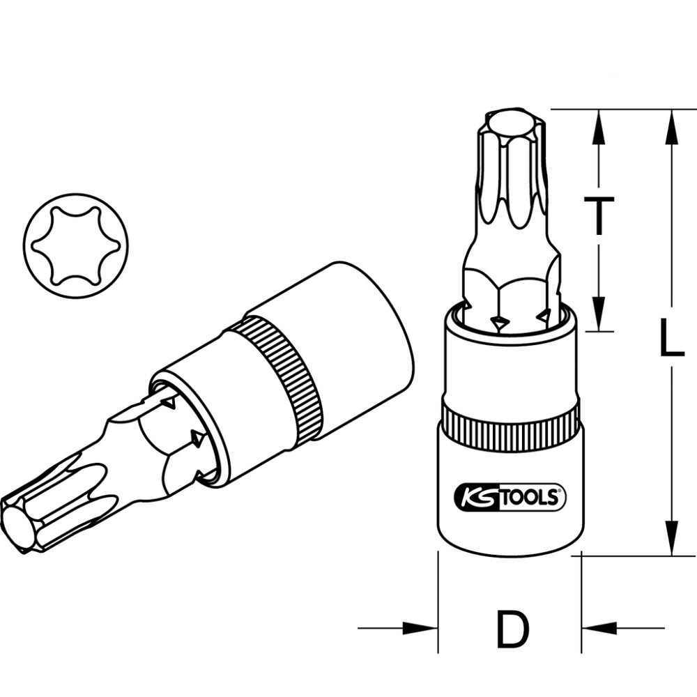 TORX BITS-HYLSA 1/2