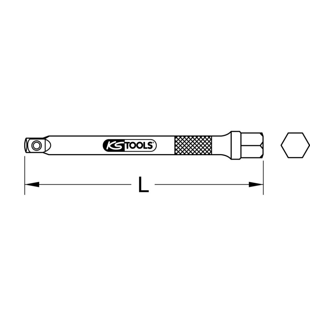FÖRLÄNGARE SEXKANTSDREV 1/4