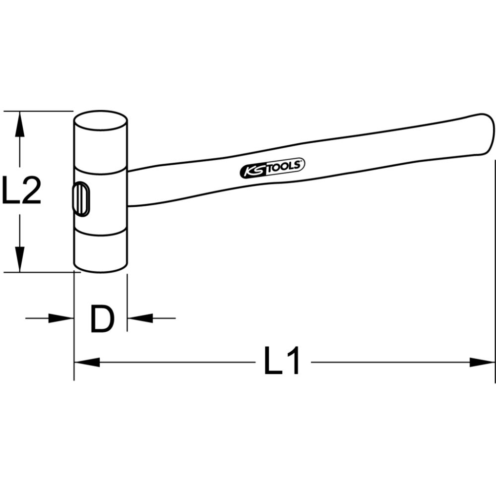 NYLONHAMMARE 340G KS-TOOLS - 140.5212