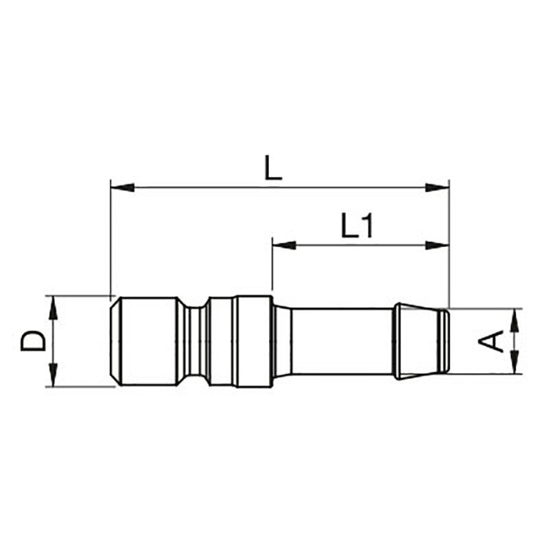 SNABBKOPPLING TEMA HANE 6MM SLANGSOCKEL - 1300SFTF06SXZ