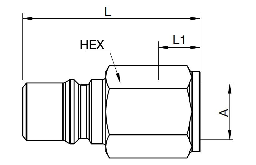 SNABBKOPPLING TEMA HANE G1/2'' IF - 1900SBIW21MEC