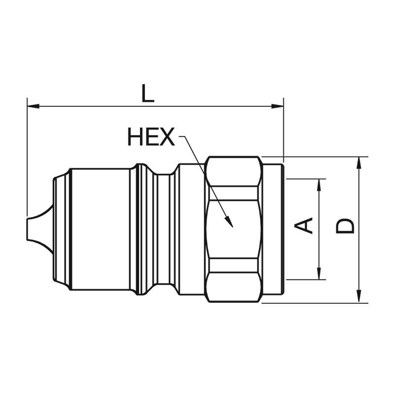 SNABBKOPPLING TEMA G1/2HANE ELIMINATOR - 5021