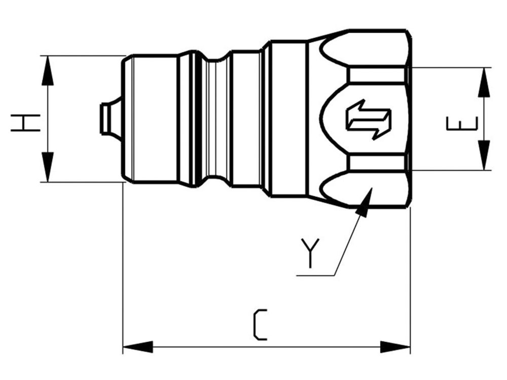 SNABBKOPPLING ISO-A HANE G3/8 - ANV38GASM