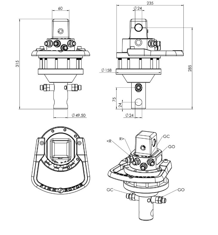 ROTATOR FR 7 3TN SVÄNGVINKEL 360° - FR70314222