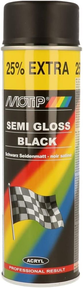 Motip Lackfärg Sidenmatt Svart 500ml - 8-604001