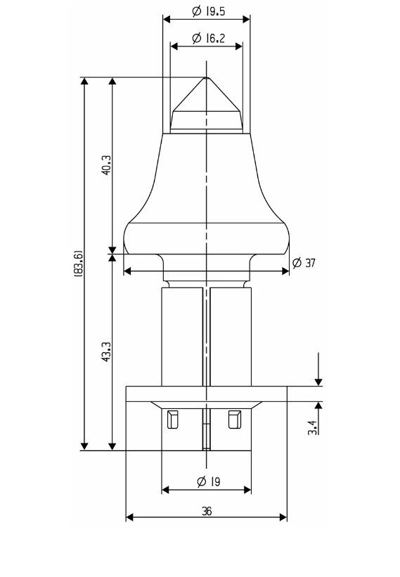 HÅRDMETALLSTIFT BRED-SPETSIG - SCT100