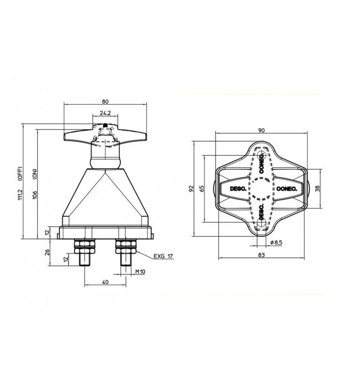 BATTERIFRÅNSKILJARE KROMATERAD 350/3500A - 2355