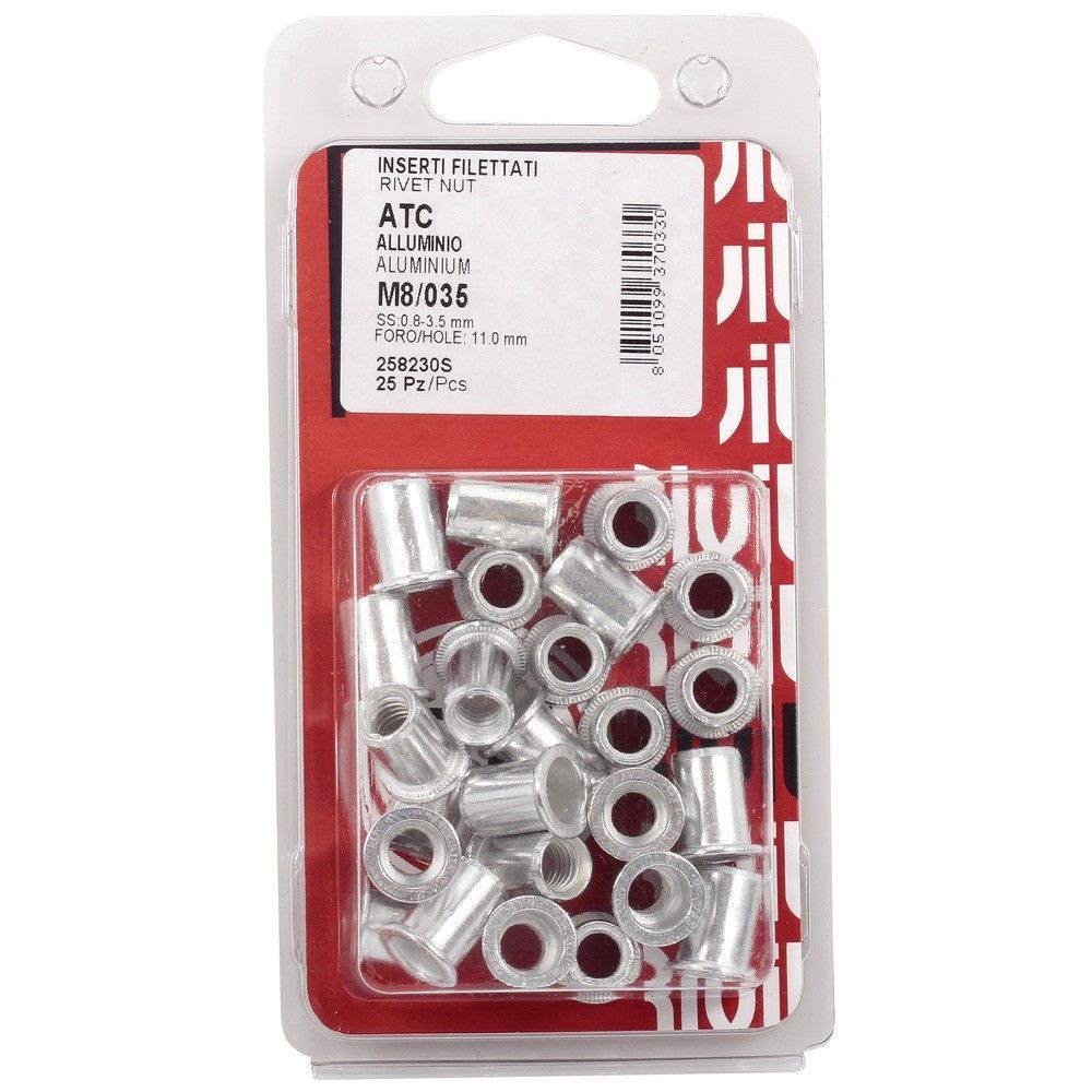 BLINDNITMUTTER ALUM M10 10ST - RIV135A