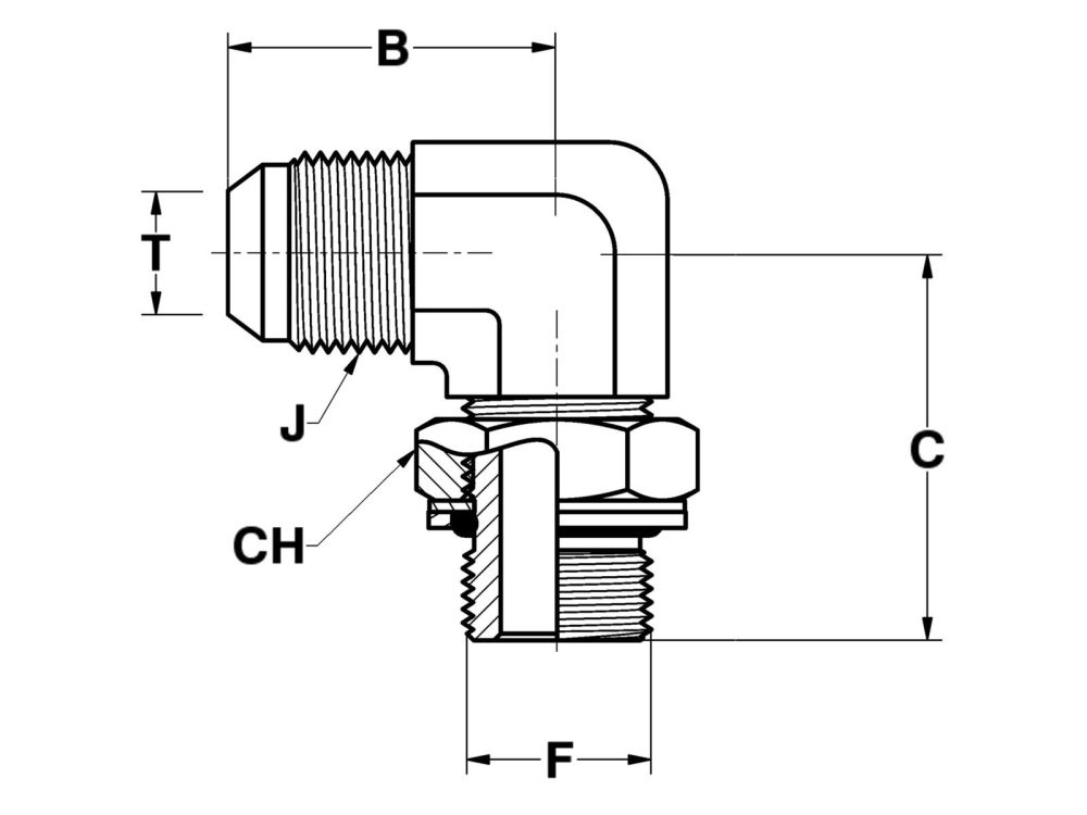 ADAPTER 90°UTV-G 3/4. UTV-G 3/4-16 - JWEE-08-12