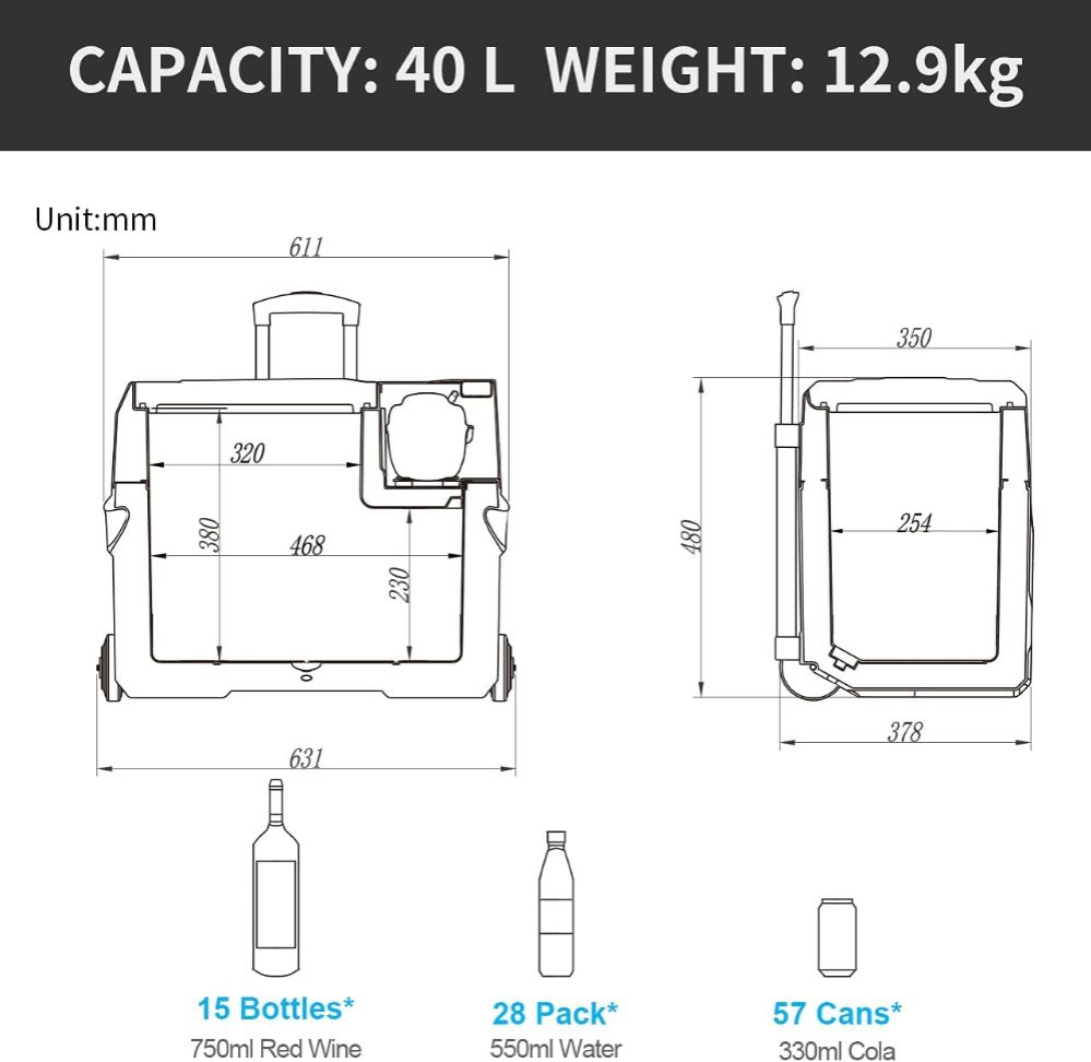 ALPICOOL KYLBOX 40L 12-24V - ALCX40