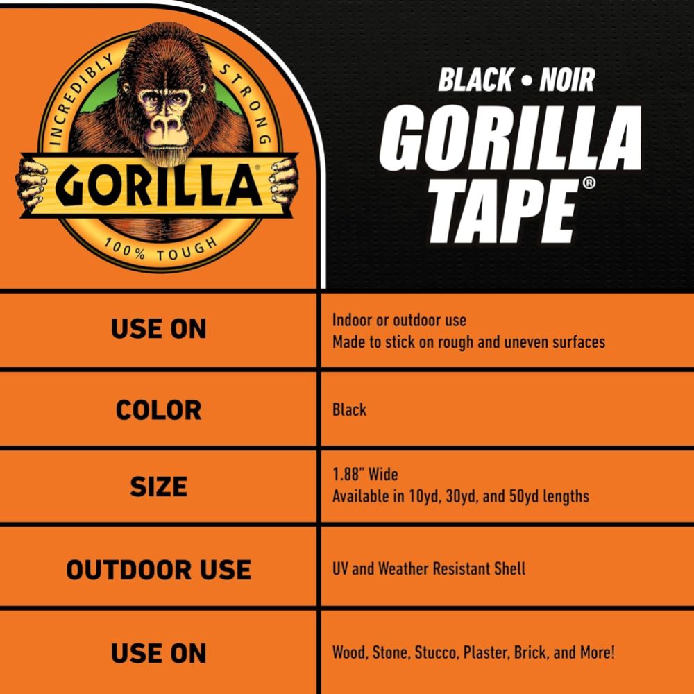 GORILLA TEJP SVART48MMX32M - GOR24603