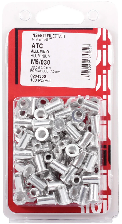 BLINDNITMUTTER ALUM M5 50ST - RIV132