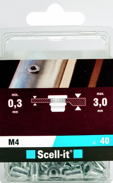 BLINDNITMUTTER M4X11MM 40ST - SCE200A