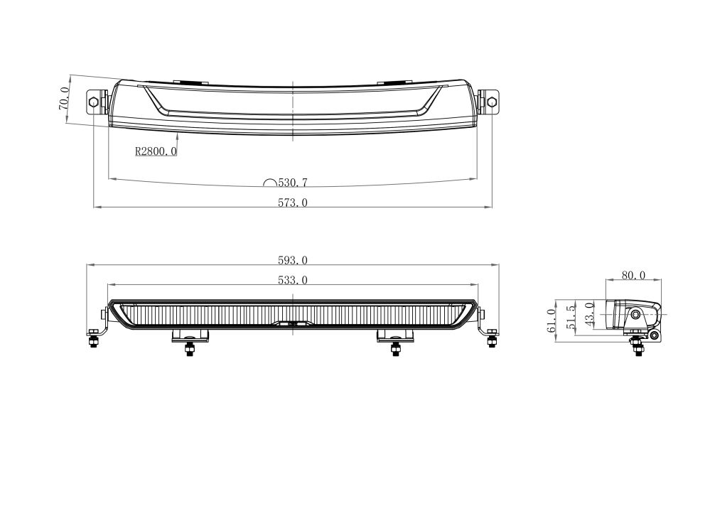 LJUSRAMP LED OZZ XB1 20'' - 88202