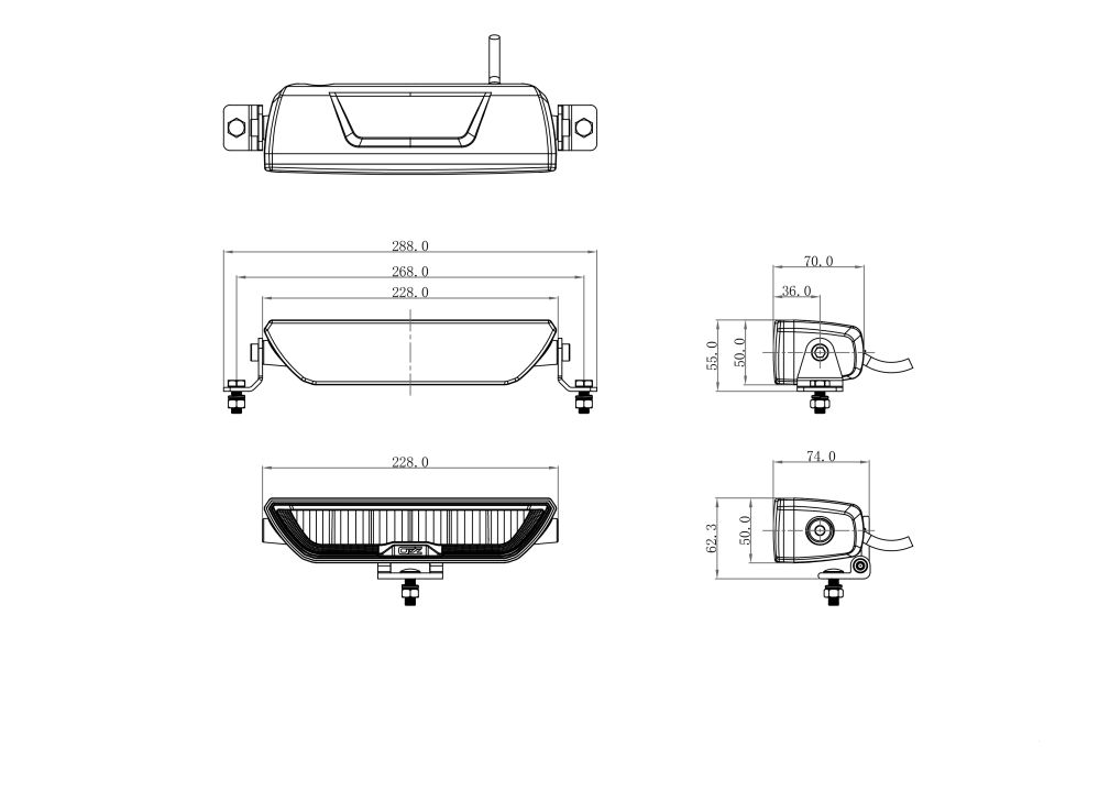 LEDRAMP OZZ XB1 P9 POSITIONSLJUS - 88203