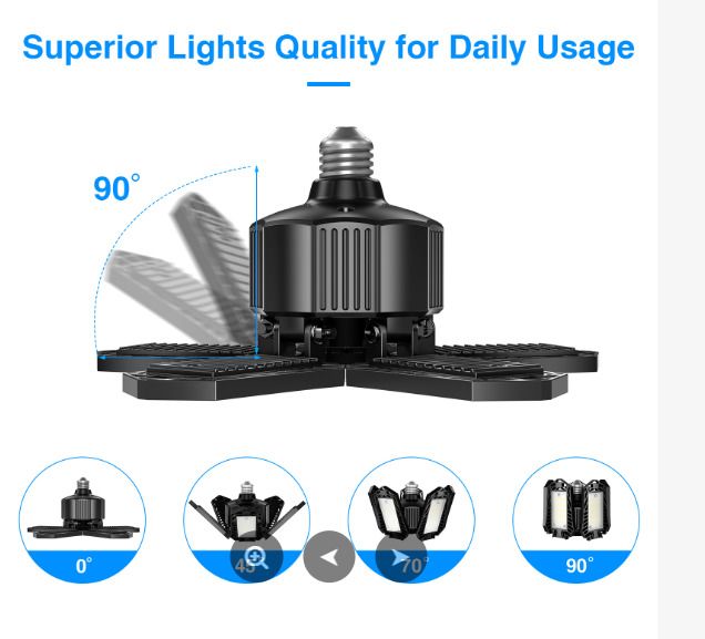 LED LAMPA MED 5 PANELER - MDP-12580