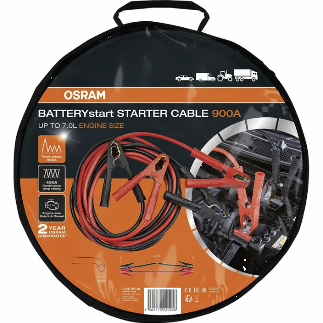 STARTKABLAR 450A 4,5M 35MM2 CCA - OSR005