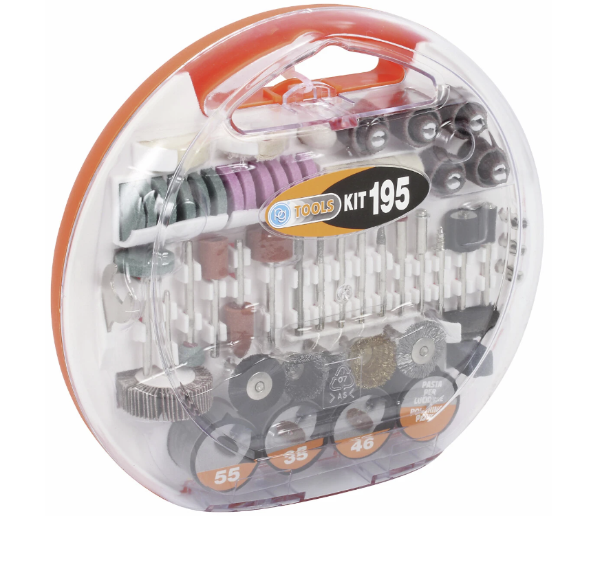FRÄSSTÅLSSATS MINI 195ST - TPG195A