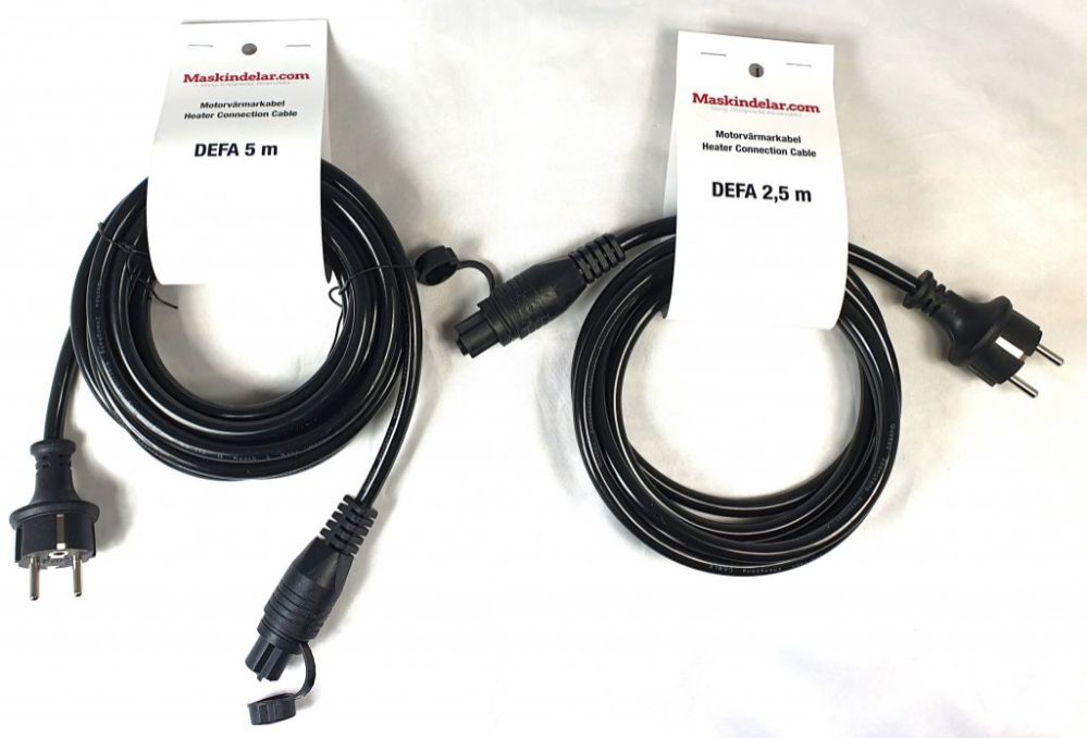 Motorvärmarkabel till DEFA 2,5m - MDP101