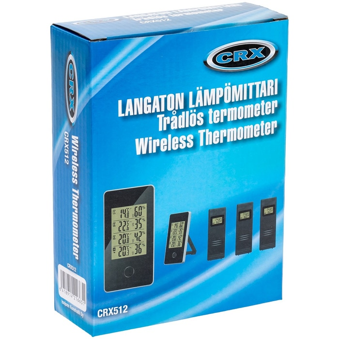 Termometer inne/ute trådlös 3-sens - CRX512