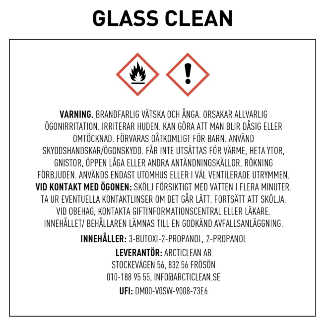 Glass clean 500ml - AC-GC500
