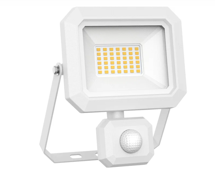 LED-strålkastare 30W SENS/230V vit & svart - LED-strålkastare 