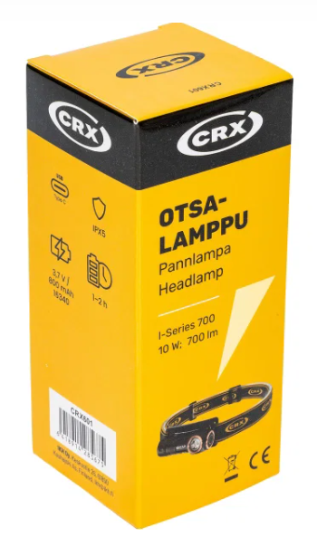 Uppladdningsbar pannlampa I-SERIES 700lm 80m - CRX601