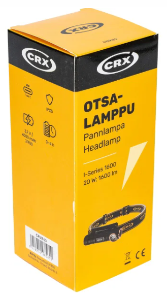 Uppladdningsbar pannlampa I-SERIES 1600lm 150m - CRX603