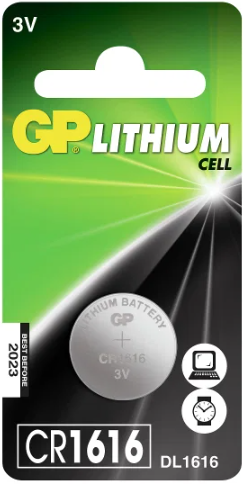 Knappcellsbatteri CR1616 Litium 3V - GPCR1616