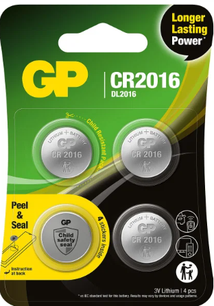 Knappcellsbatteri CR1620 Litium 3V 4st - GPCR2016-C4