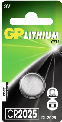 Knappcellsbatteri CR2025 Litium 3V 1st - GPCR2025