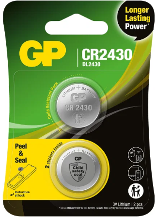 Knappcellsbatteri CR2430 Litium 3V 2st - GPCR2430-C2
