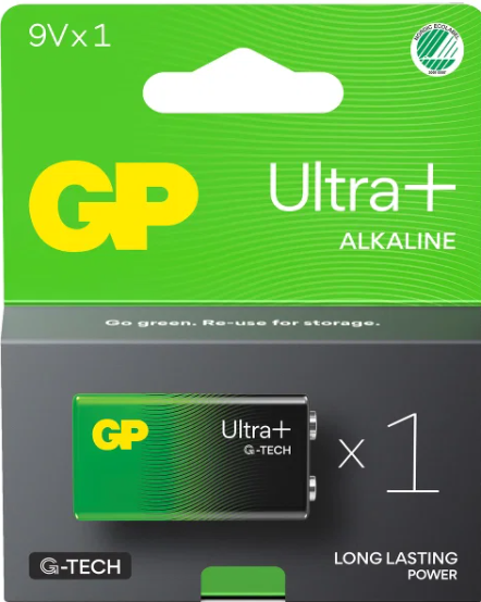 Batteri 6LF22 Ultra Plus Alkaline G-Tech 9V 1st - GPG6LF22UP