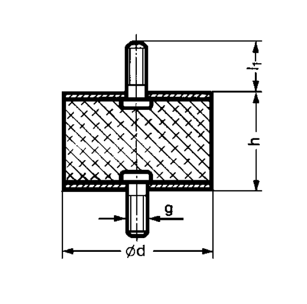 VIBRATIONSDÄMPARE 15X30XM8 - 8410.17