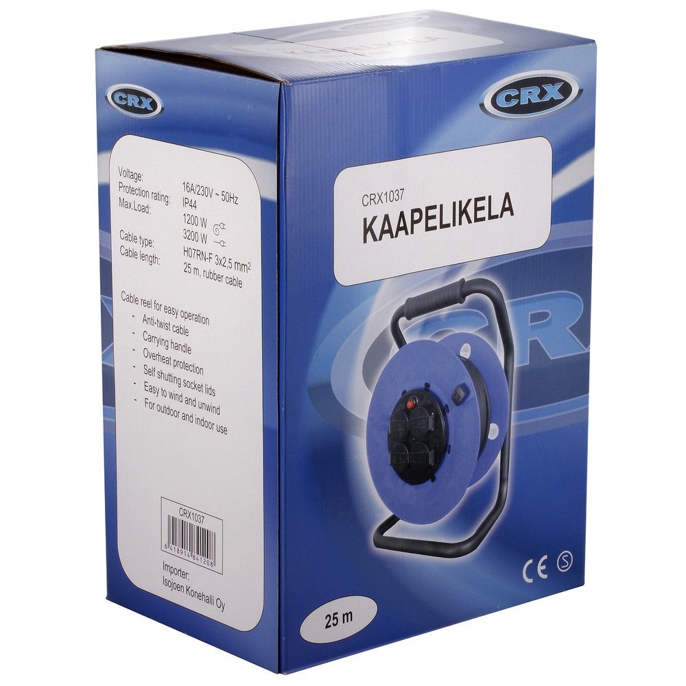 KABELVINDA 25M 4ST UTTAG - CRX1037