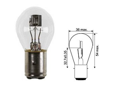 GLÖDLAMPA S2 BA20D 24V 45/40W - JAHN-13748