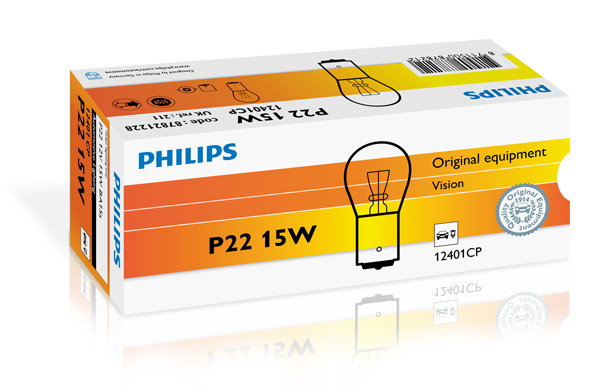 GLÖDLAMPA BA15S 15W 12V  - D12401
