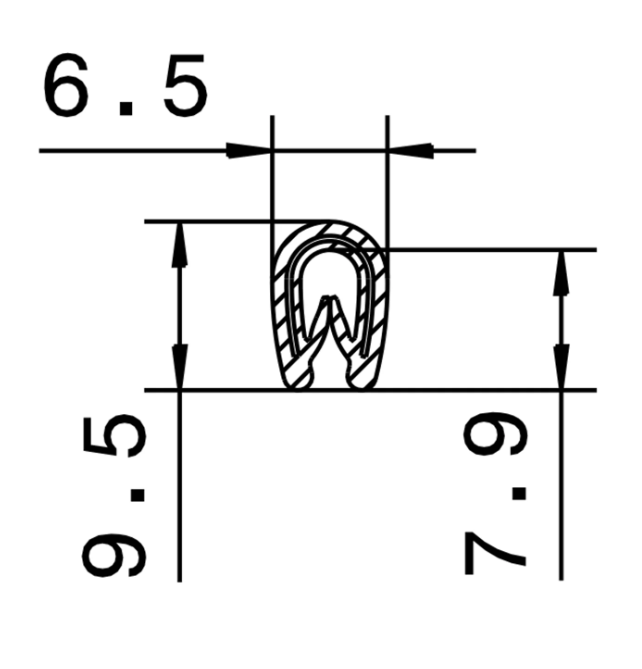 TÄTNINGSLIST PVC 1-2MM - D054801