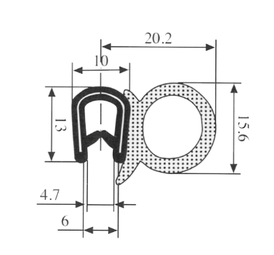 TÄTNINGSLIST PVC 1-4MM - D0547