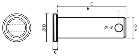 Tapp till arbetsmaskin 35X160mm - V35160