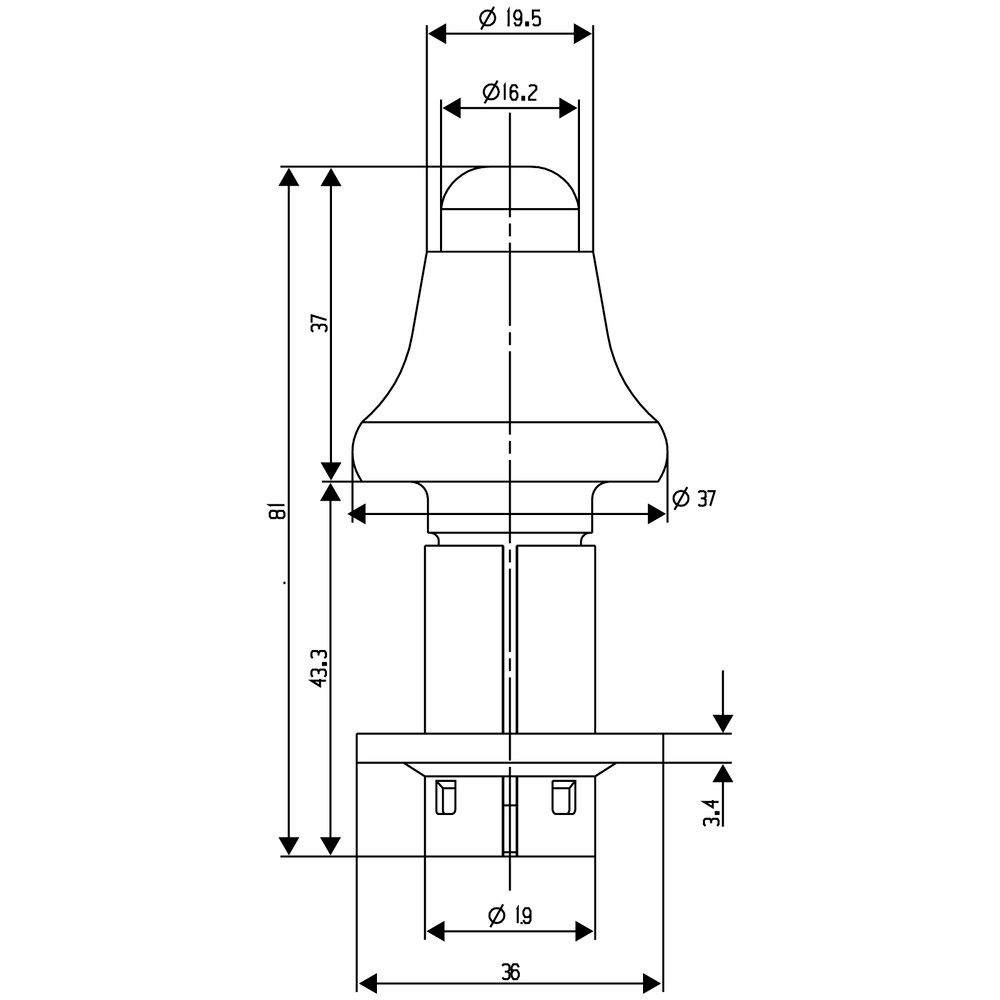 HÅRDMETALLSTIFT BRED-TRUBBIG - SCT105