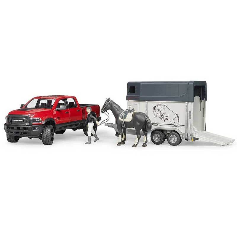 Bruder Dodge RAM Power med Hästtransport 