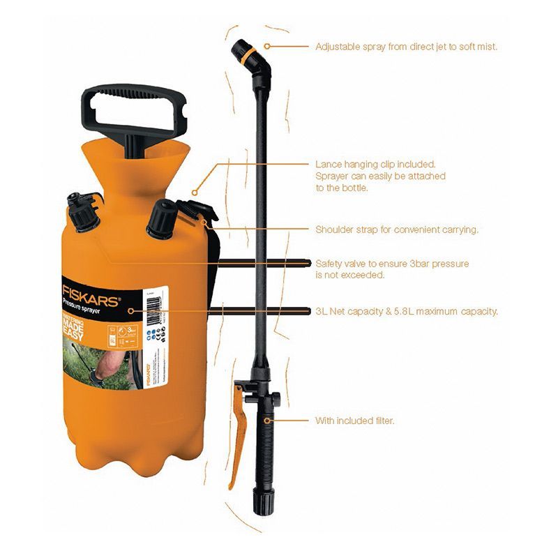 FISKARS TRYCKSPRUTA 5L - FS1025934