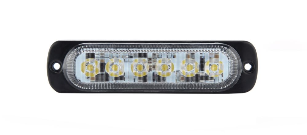 BLIXTLJUS GUL 10-30V 6 LED PLANMONTAGE - 587010