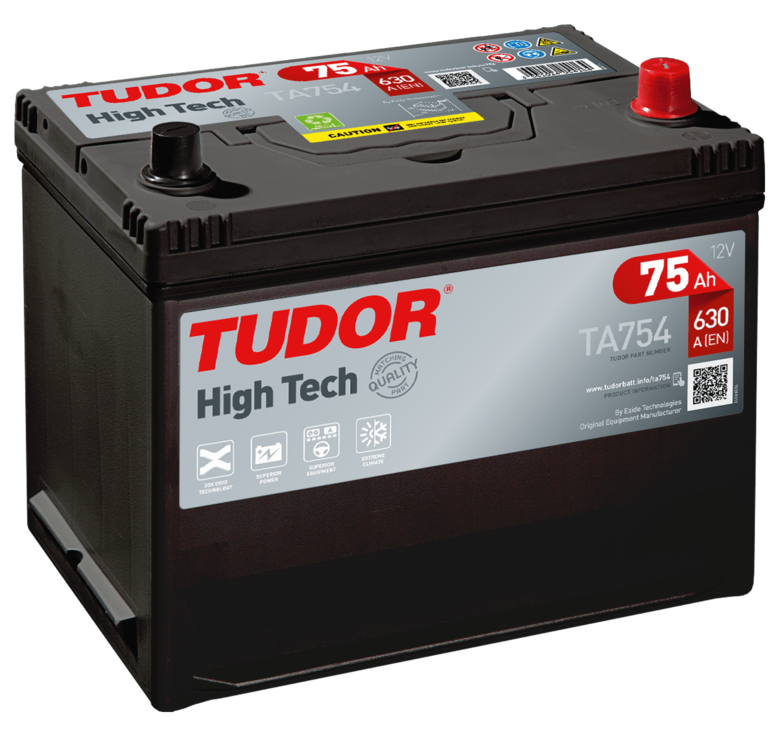 BATTERI TUDOR HIGH-TECH 75AH - TA754