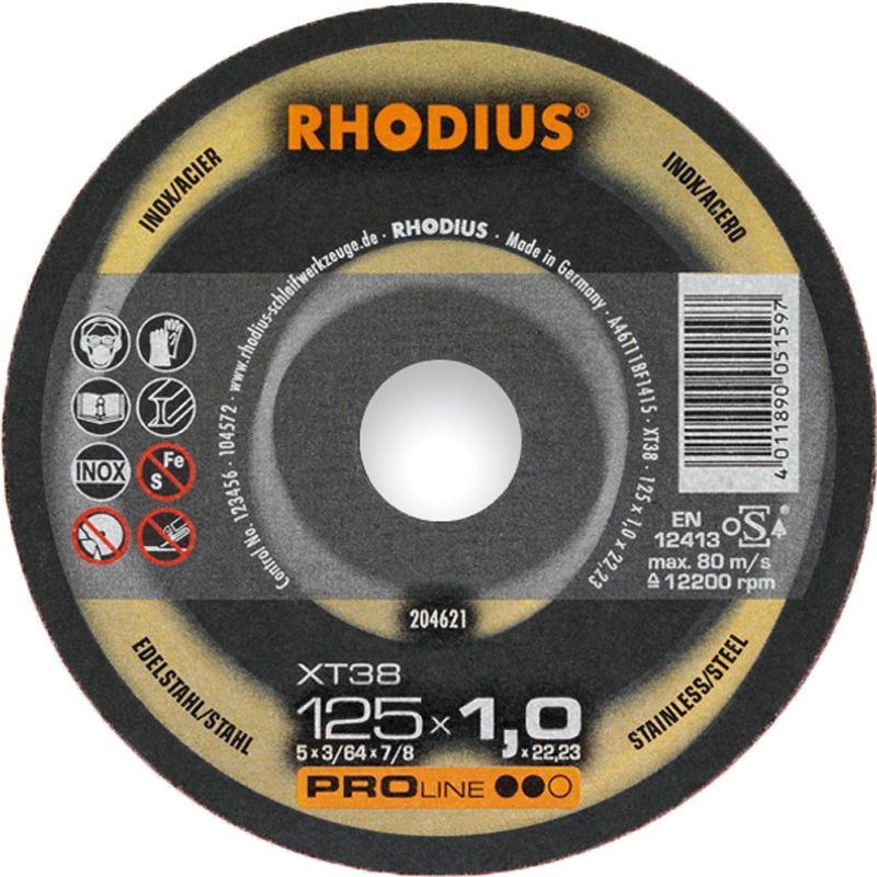 RHODIUS XT38 125X1,5X22,23MM - 203881