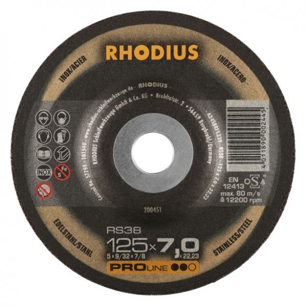 RHODIUS RS38 SLIPSKIVA 125X7X22,23 - 200451