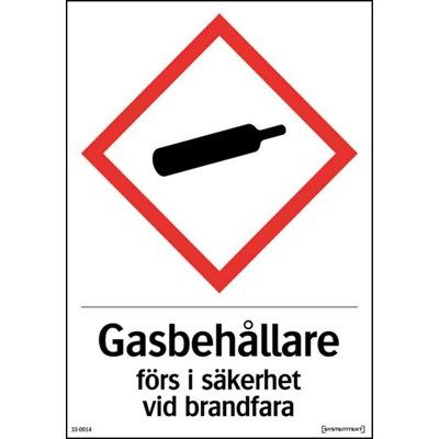 MÄRKNINGSKYLTAR GASBEHÅLLARE - 418659
