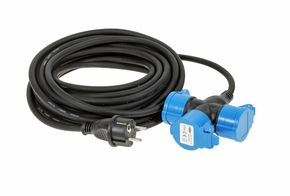 SKARVKABEL GUMMI 3-DEL 10M 230V - CRX1014